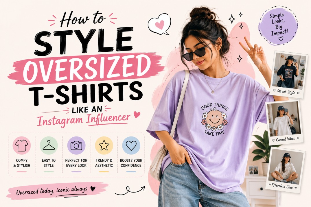 How to Style Oversized T-Shirts Like an Instagram Influencer | HerVibe Rashi