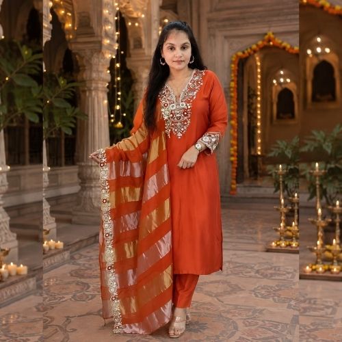 Most Comfortable Kurta and Pant with Dupatta Set for Women 1st