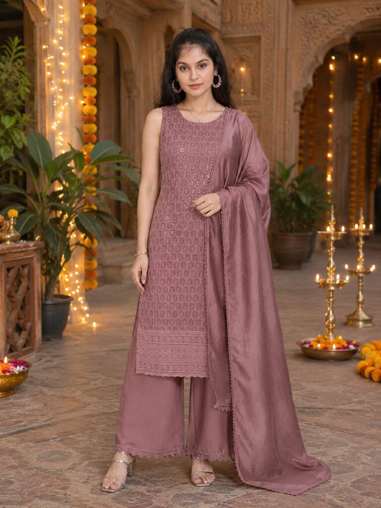 Herviberashi pink kurta set