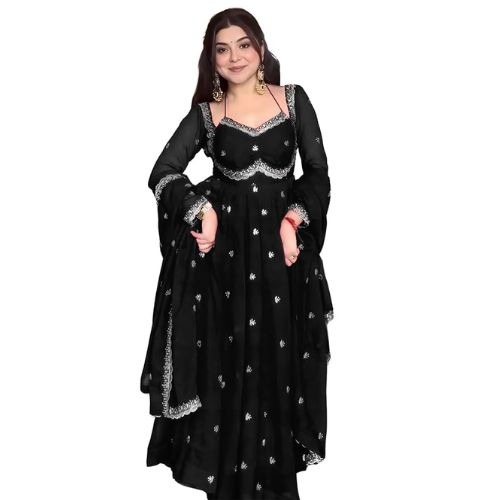 Anarkali Kurta Set Palazzo & Dupatta for Rakshabndhan